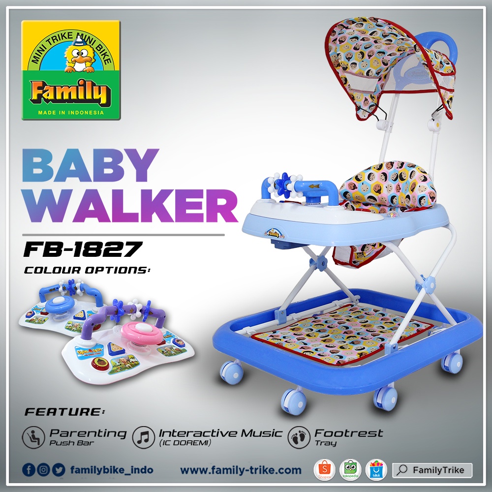 Baby Walker Apollo Alat Bantu Jalan Bayi Family 1827 D