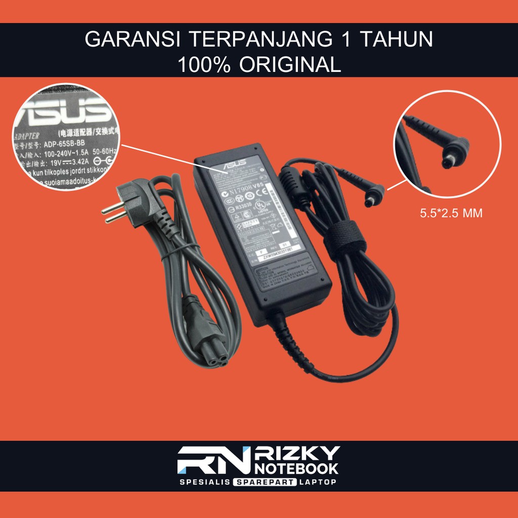 Garansi 100% Charger Adaptor Laptop Asus X451C X455 A455 X455L A455L X450 A46 X550 A450L X450L X401U A43U A43E A451LB A46 A46CB U36S X401U A45A A550CA43U A43E K40J X452C A450L