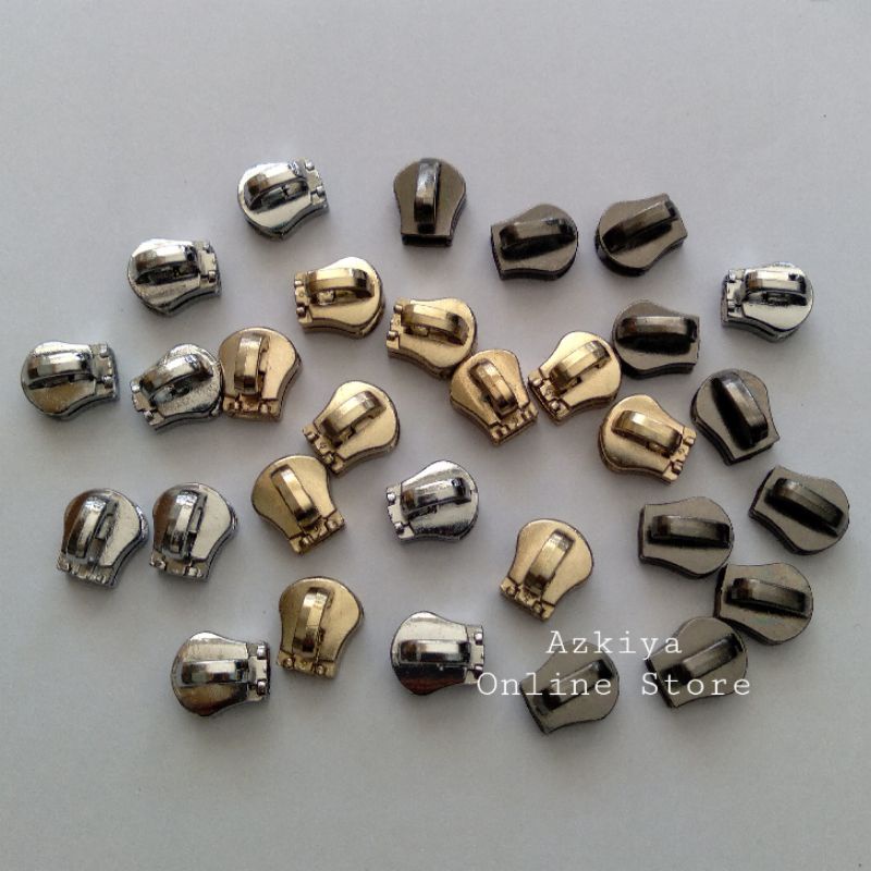 Kepala Resleting Buntung / Gundul No.5 Besi - Aksesoris Tas & Dompet