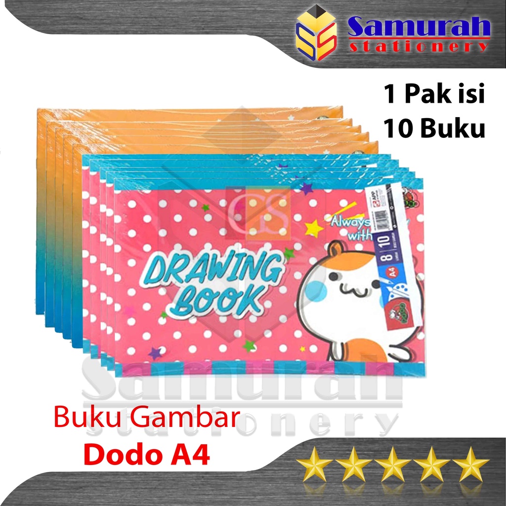 Jual Buku Gambar Dodo Ukuran 1 Pak Isi 10 Buku Drawing Book Uk A 4 Buku Sketsa Mengambar Kecil Untuk Tk Sd Smp Sma Shopee Indonesia