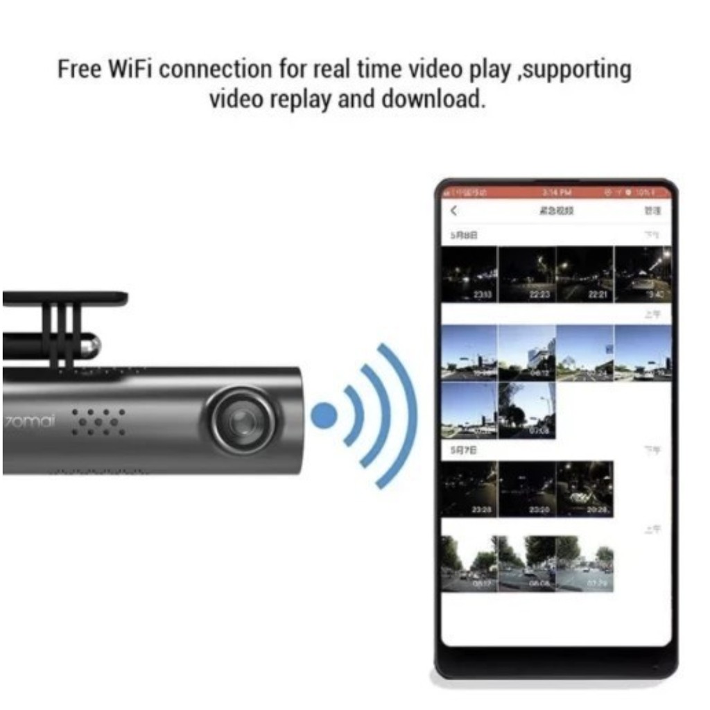 70mai 1S / 70mai Dash Cam 1s WiFi Car DVR Dashcam Voice Control International Version