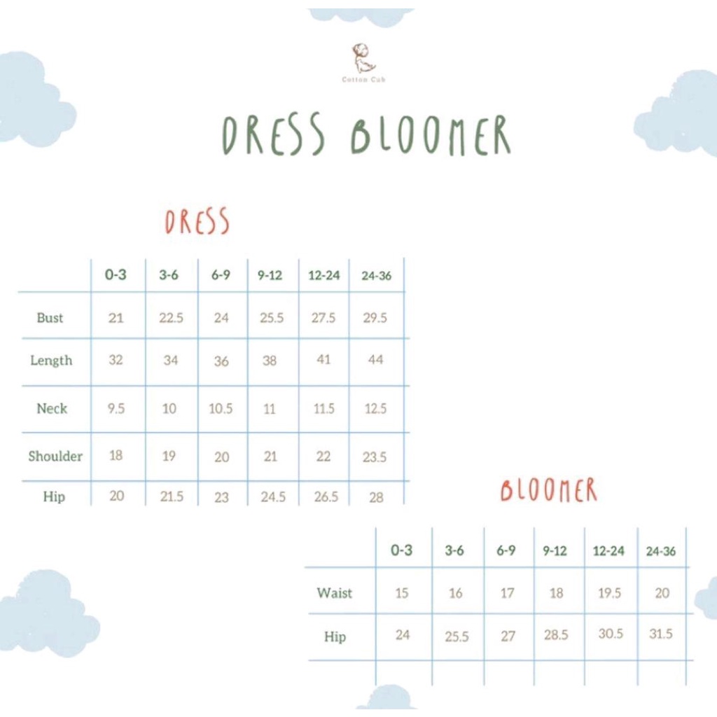 COTTON CUB DRESS + BLOOMERS / DRESS BAYI / FASHION / DRESS ANAK