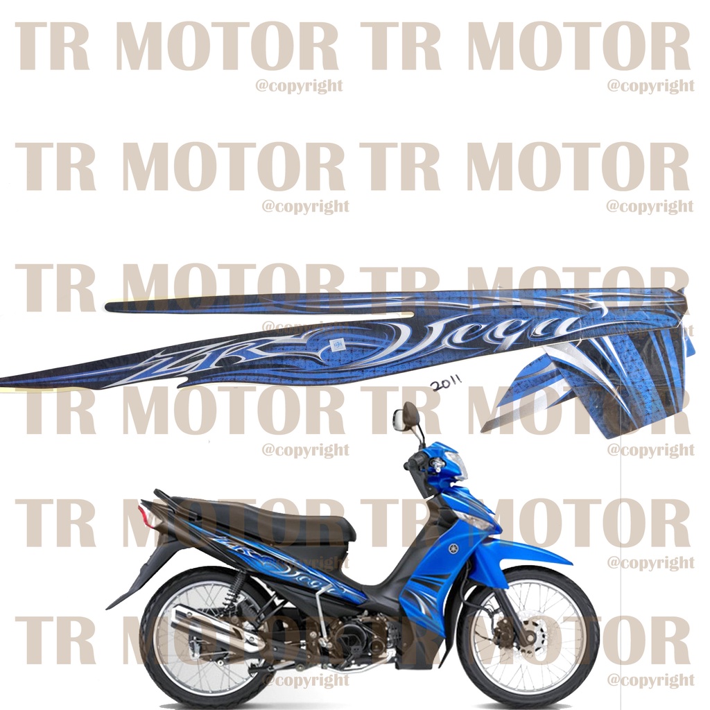 Stiker Motor Vega ZR 2011 Sticker Striping Lis Full Set Motor