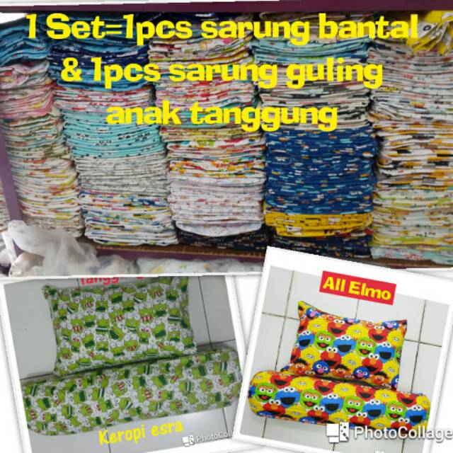Sarung bantal & sarung guling anak tanggung (1set)