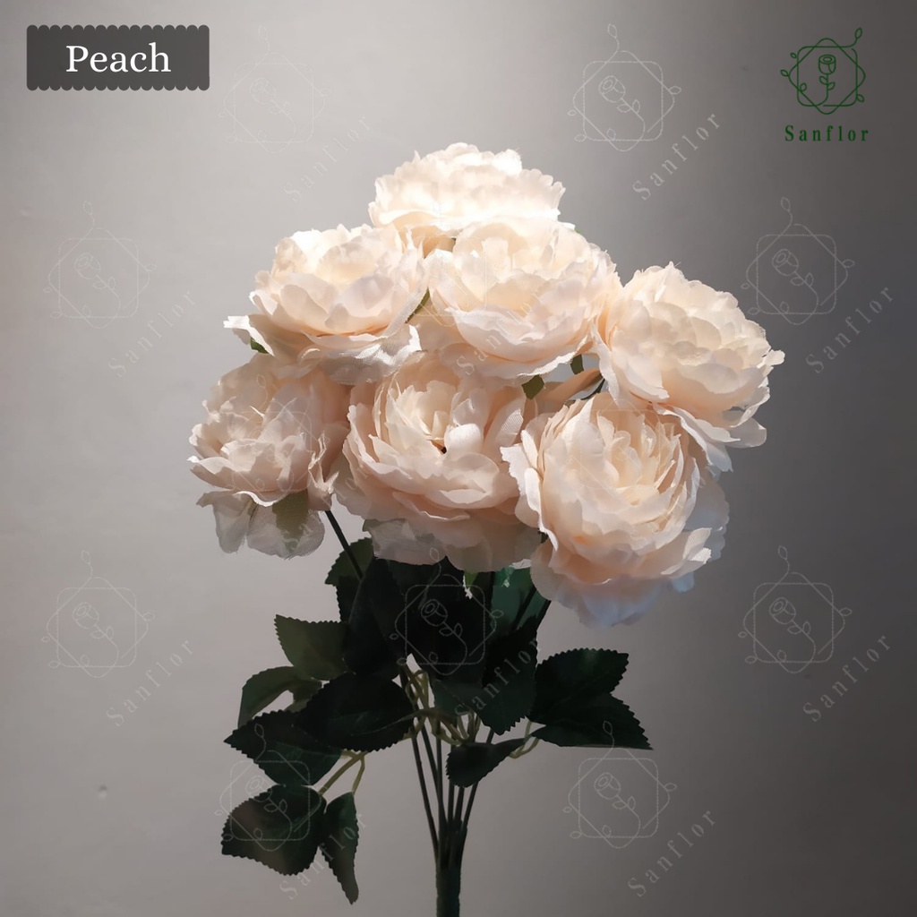 Bunga Peony 7cabang/Bunga Peony mini /Bunga peony Palsu/Bunga peony artificial