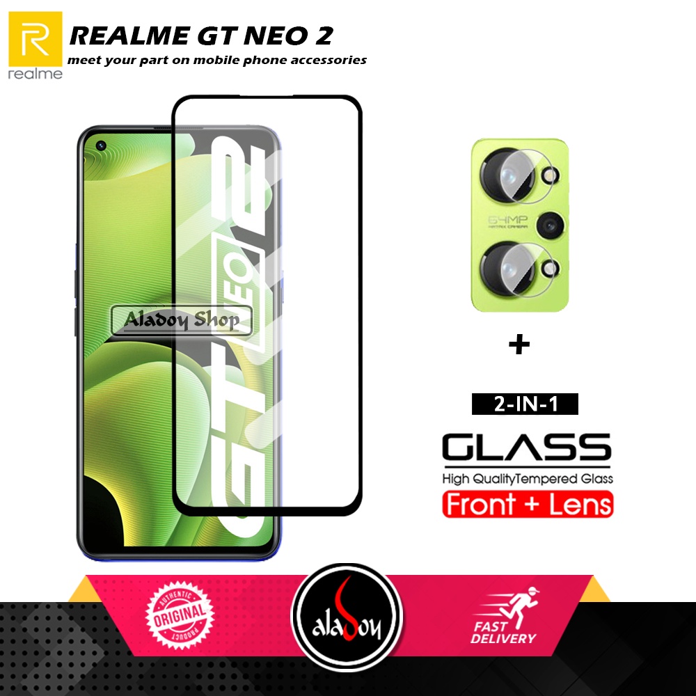 PAKET 2 IN 1 Tempered Glass Layar Realme GT Neo 2 2021 + Tempered Glass Camera