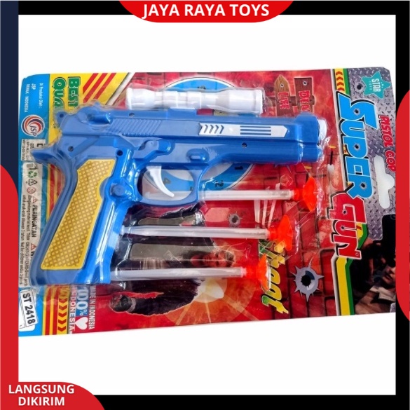 ( BISA COD ) PROMO Mainan Anak Laki Laki Tembakan Pistol Ketapel Super Gun Set Edukasi Anak