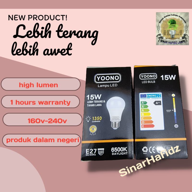 Lampu LED YOONO 15 Watt PREMIUM