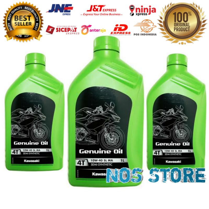 Kawasaki 4T 10W-40 SL MA Semi Synthetic Oli Motor [1L]