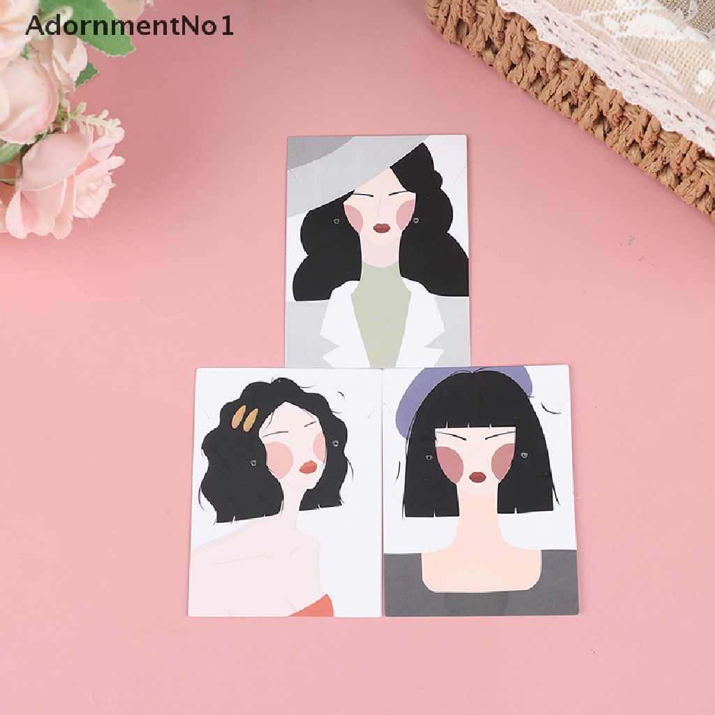 (AdornmentNo1) 20pcs Kartu Tag Gantung 6x8cm Motif Print Wanita Klasik Untuk Display Kalung / Anting