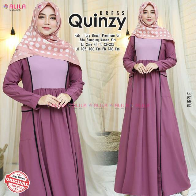 QUINZY DRESS SYANTIIX MASAKINI, REALPIC ORI BY ALILA