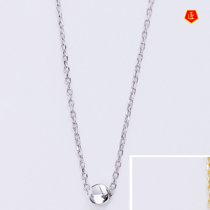 [Ready Stock]Little Golden Beans Necklace Women's Simple Fashion Elegant