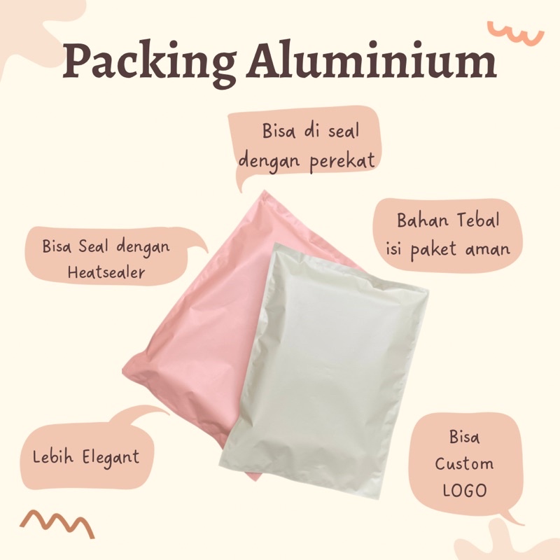 packing aluminium 30x45 pembungkus paket premium tebal