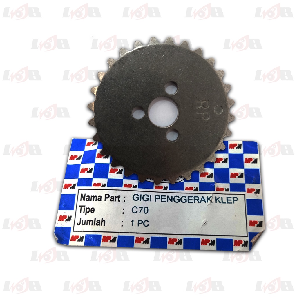 Gear Gigi Sentrik Penggerak Klep C70 Gir Besar Rantai Keteng MPM Sprocket Cam Motor Bebek