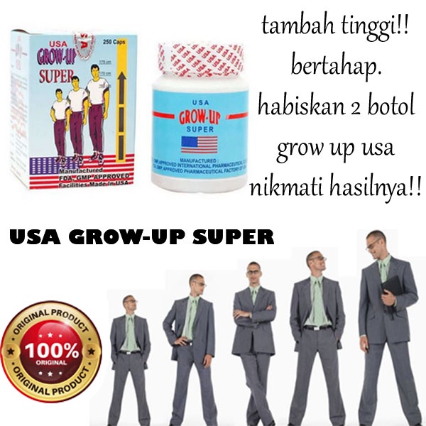PENINGGI BADAN GROW UP USA SUPLEMEN PENINGGI BADAN