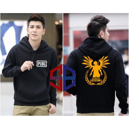 Hoodie PUBG Mobile Winner Winner Chicken Dinner Hitam