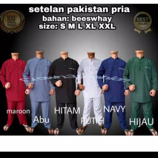 Setelan Muslim Koko Pakistan Pria Terbaru / bisa COD