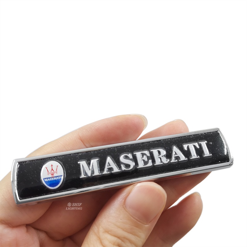 2pcs Stiker Emblem Logo MASERATI Bahan Metal Untuk Mobil MASERATI