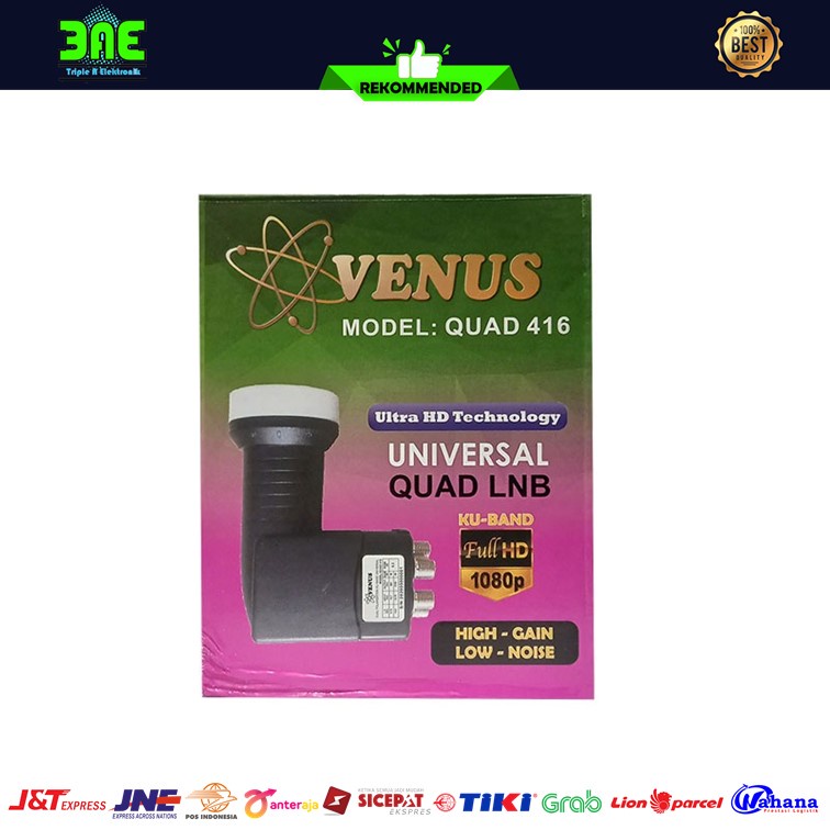 Venus Quad 416 Quad Out LNB KU Band 1 Satelit 4 Receiver Parabola
