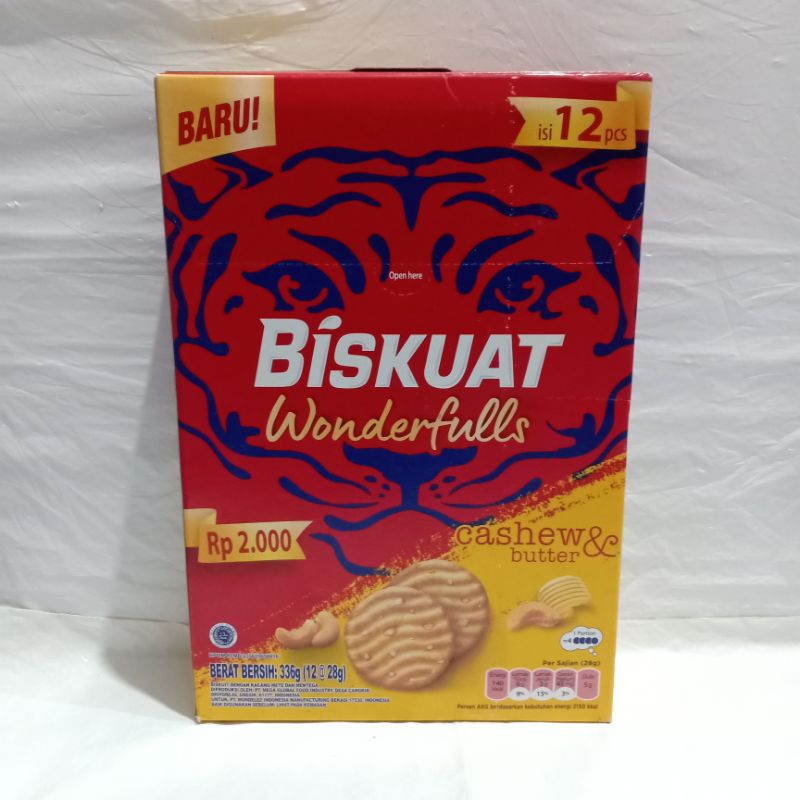Biskuat Wonderfulls Cashew n Butter isi 12