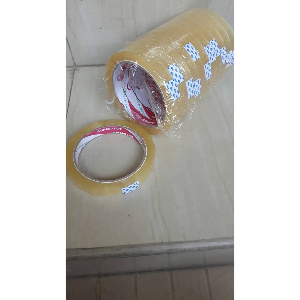 

Lakban Daimaru Kecil 12x72yard solatip solasi Bening