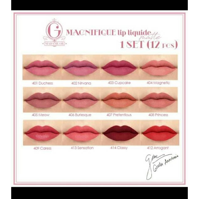 Madame GIE Magnifique Lip Liquide Matte Cream BPOM Original