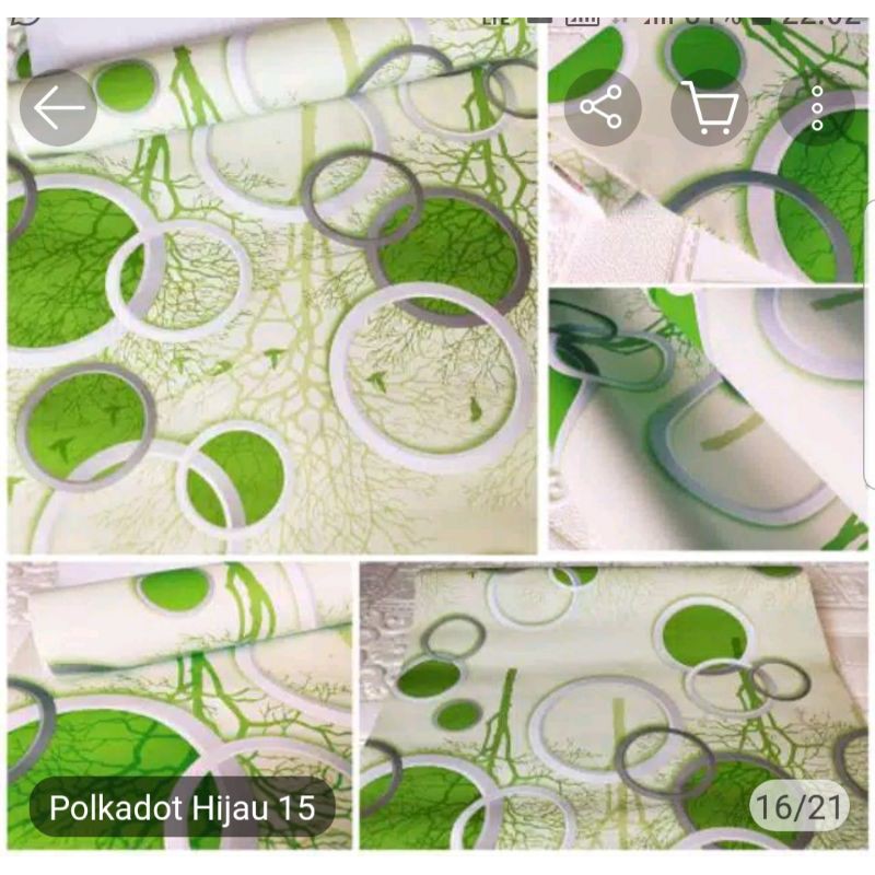 Wallsticker/wallpaper sticker/wallpaper/wallsticker murah/sticker 3D/wall sticker 3D/sticker dinding-3D Bulat Hijau