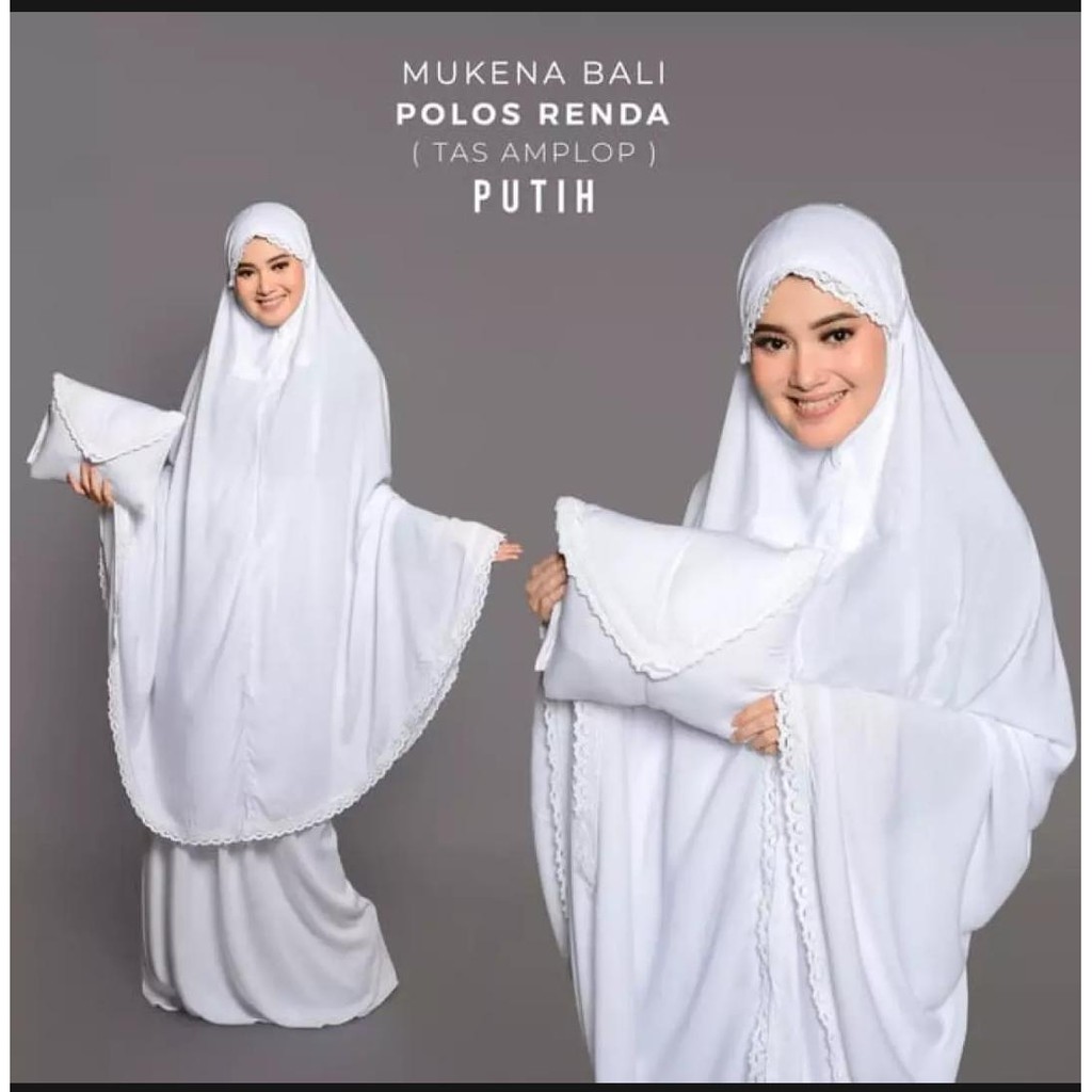 Mukena Dewasa Polos Renda Bawah / Mukena Traveling / Mukena Dewasa Terbaru