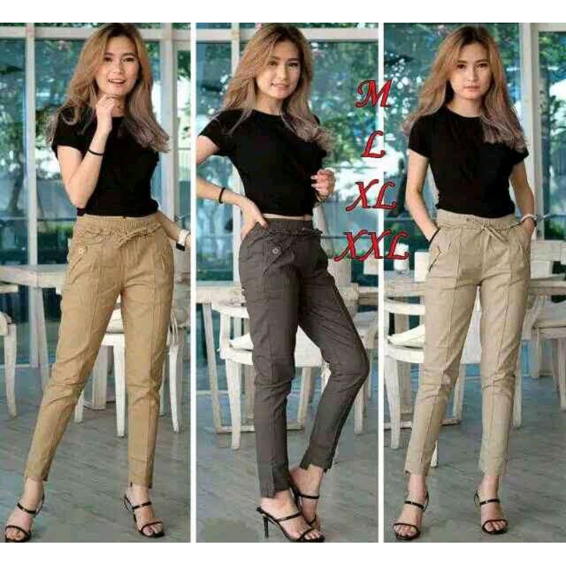 baggy pants korean twill combed/tebel/halus
