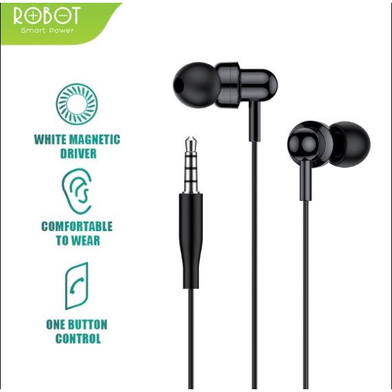 Robot Earphone RE20 / RE 20 / RE-20 Headset Bass Android iPhone Original