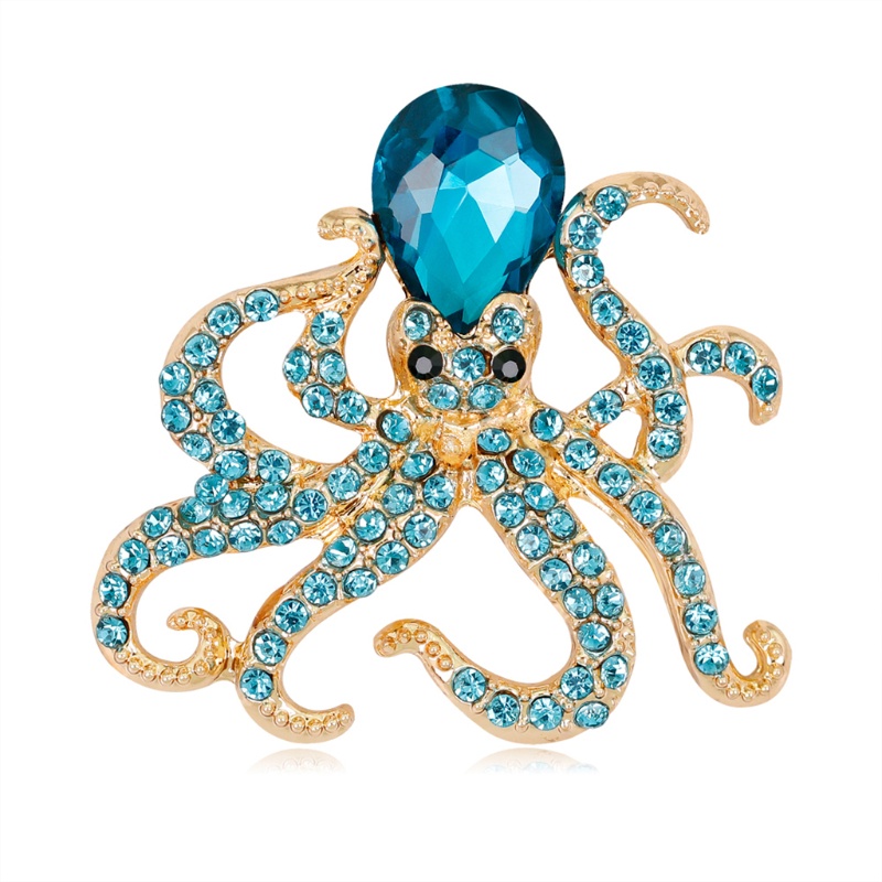 SIY  Octopus Brooch Pins Jewelry Women Men Luxury Fashion Gifts Antique Suit Corsage