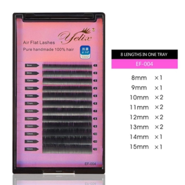 YELIX FLATLASHES premium flat ellipse eyelash extension / bulu mata sambung