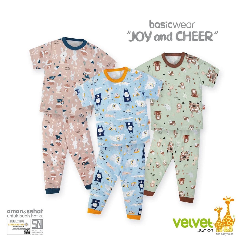 Velvet Junior JOY And CHEER Setelan pendek panjang - Velvet Piyama Bayi/piyama anak