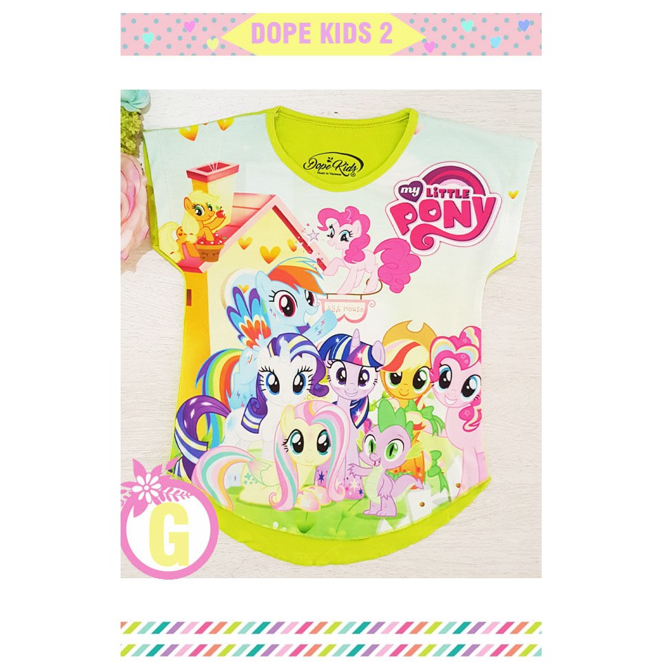 Baju Anak Dope Kids Dp 2-F Teen My Little Pony Doll Pink Tee