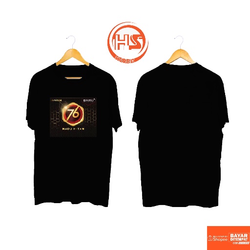 Kaos Logo Madu Hitam Baru 76 Yang Penting Hepi Baju Distro Pria Wanita T Shirt Full Print