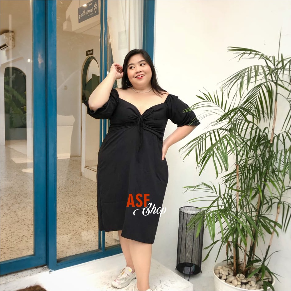 Sabrina Dress CIRIA | Baju Sabrina Jumbo Dress|Sabrina Dress Full Kerut Big Size|Baju Sabrina Lengan