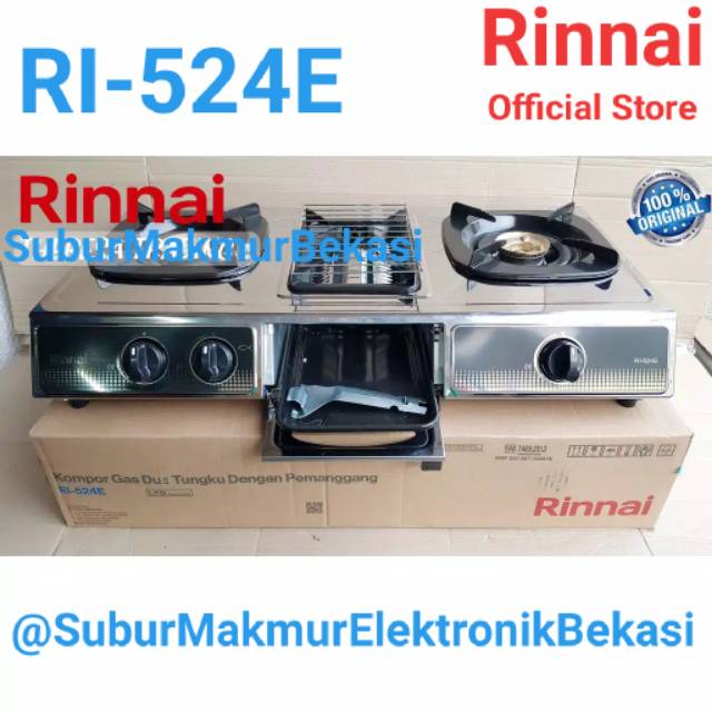 Kompor gas rinnai 3 tungku RI-524E