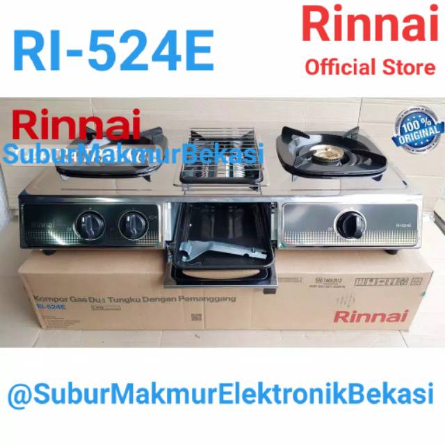 Kompor Gas Rinnai 3 Tungku RI-524E