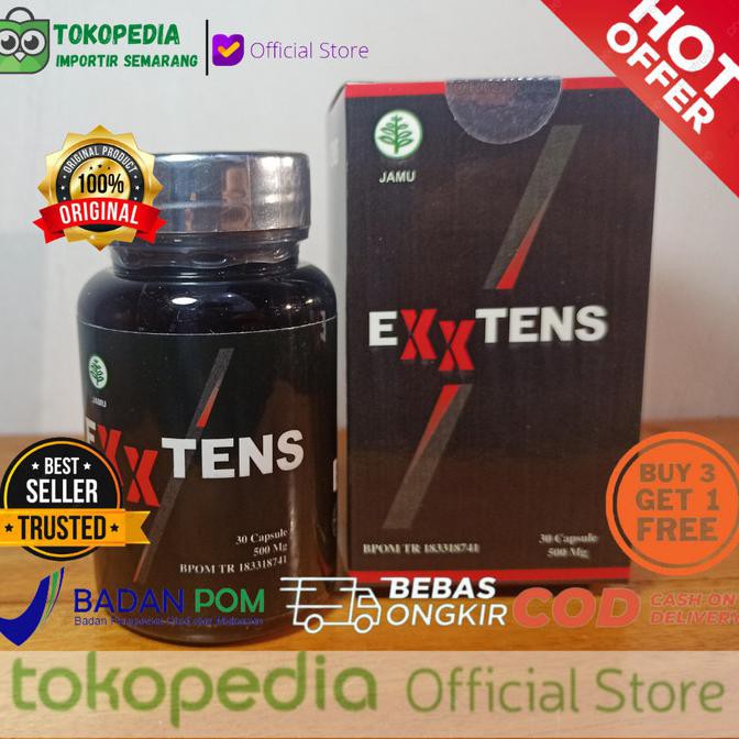 Best Produk] Exxtens Obat Herbal Jamu Pria Asli Bpom 30 Kapsul // Promo Terlaris