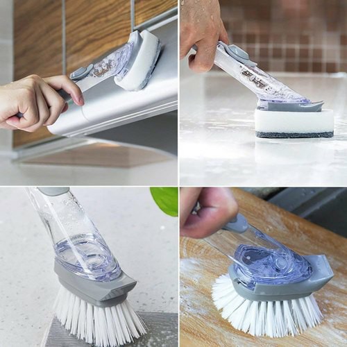 SIKAT CUCI PIRING PANCI BRUSH DAPUR SPONGE DISPENSER SABUN TONGKAT/CLEANING FLUID SCRUBBER