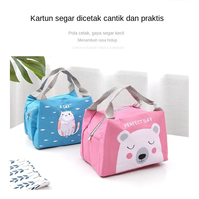 LCX Tas Bekal Karakter Lunch Cooler Bag Salur Makanan Aluminium Kotak Makan Import / VS-6