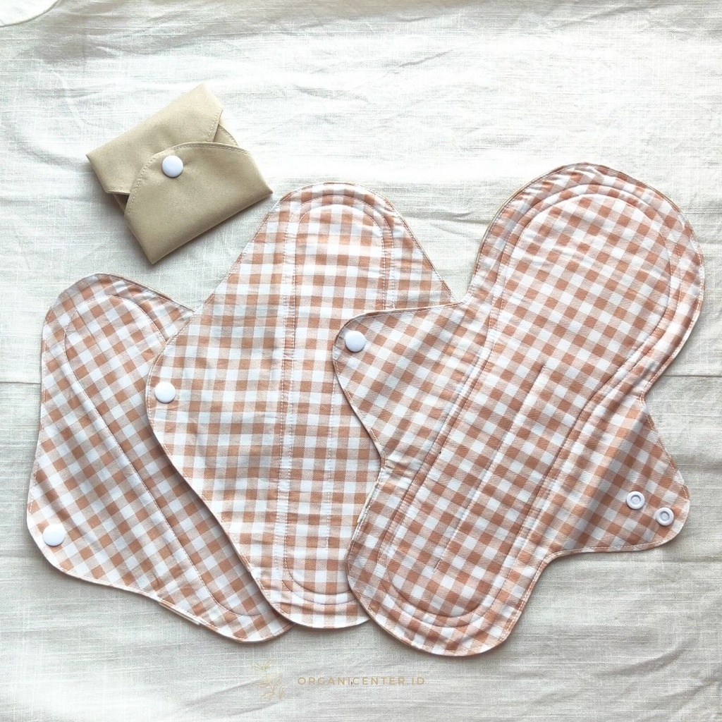 Menstrual Pads Lilypads Menspad Earth Tone Cloth Pads Pembalut Kain Cuci Ulang Handmade