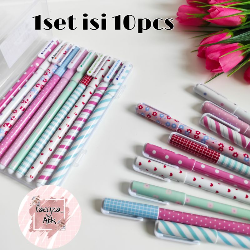 

Pulpenmarble bunga pulpen isi 10 warna murah meriah peulpen untuk jurnal alat tulissekolah
