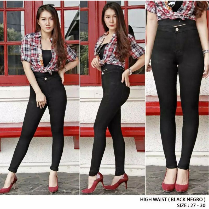 Rk,CELANA HW WANITA/ CELANA HIGH WAIST(HW POLOS)