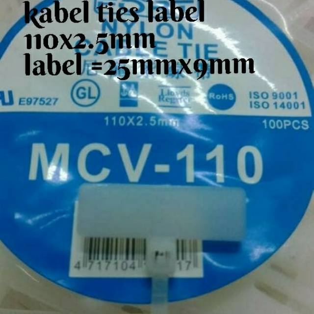 Kabel ties label MCV-110 kabel ties kabel 11cm ties label kabel tie label