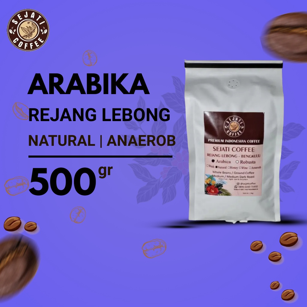 

Kopi Bubuk Arabika Rejang Lebong Natural Anaerob 500 gram