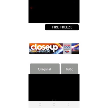 Close Up Fire Freeze 160g