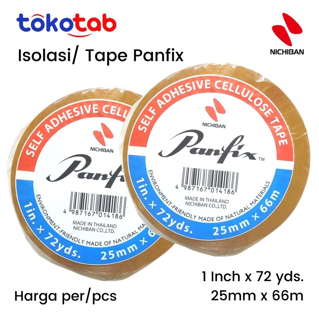 

Tokotab - Isolasi Tape PANFIX Desk Tape 1 Inch x 72 Yds. | 25mm x 66 Meter