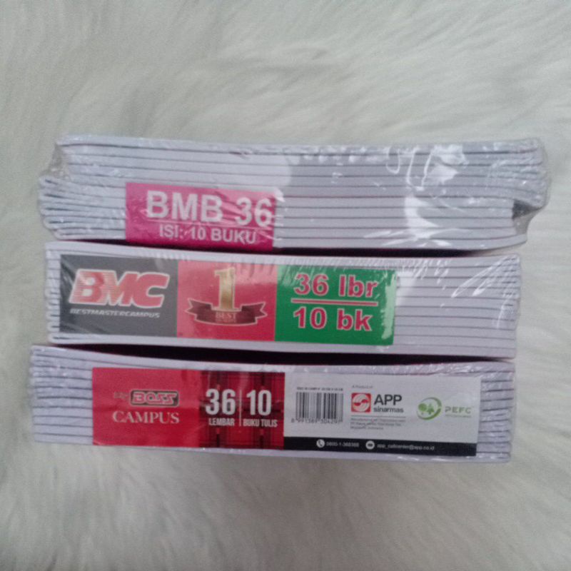 Buku Tulis Campus - BMC, BMB, Big Boss 36 Lembar (1Pak Isi 10buku)