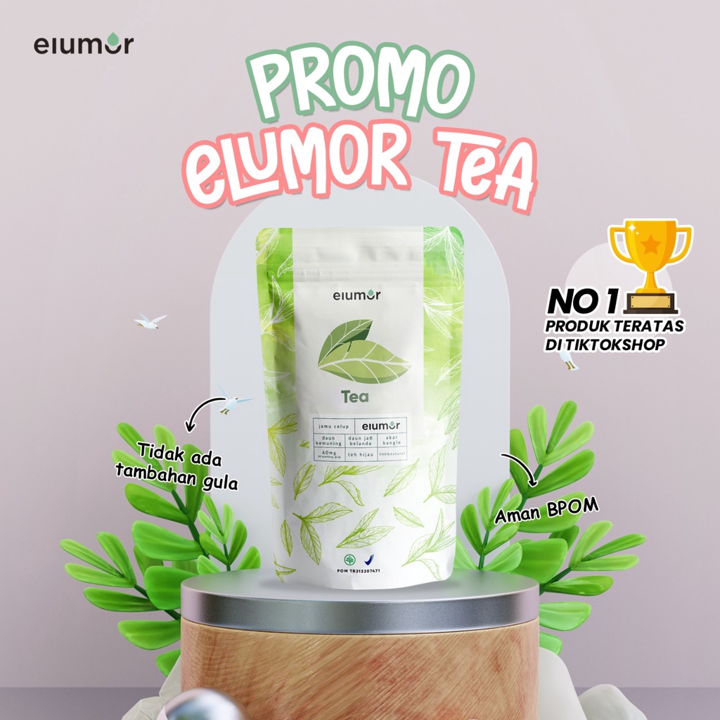 Elumor Slimming Tea  I Teh Pelangsing Herbal Alami
